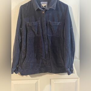 L.L. Bean Dark Blue Corduroy Shaket